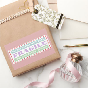 Fragile Handle With Care Packaging Colourful Sticker