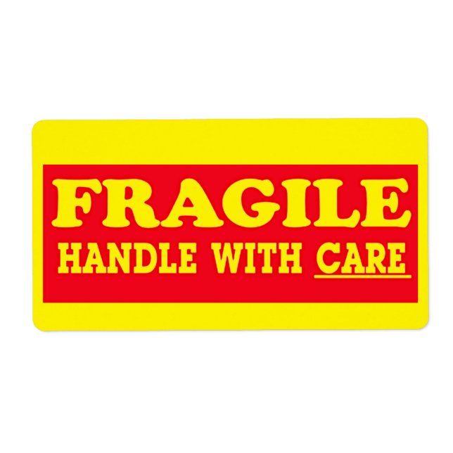 Fragile Handle With Care Shipping Label (Front)