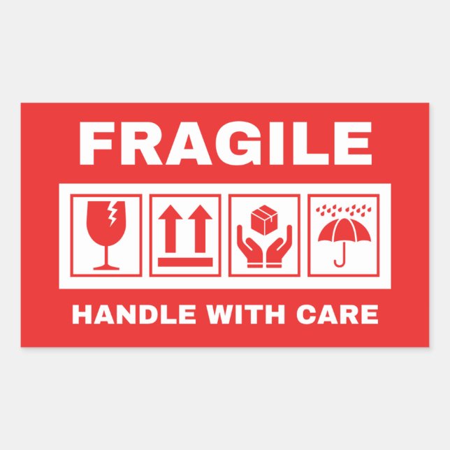 Fragile handle with care  sticker (Front)