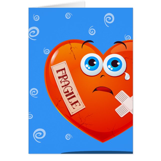 Fragile heart, card (Front)