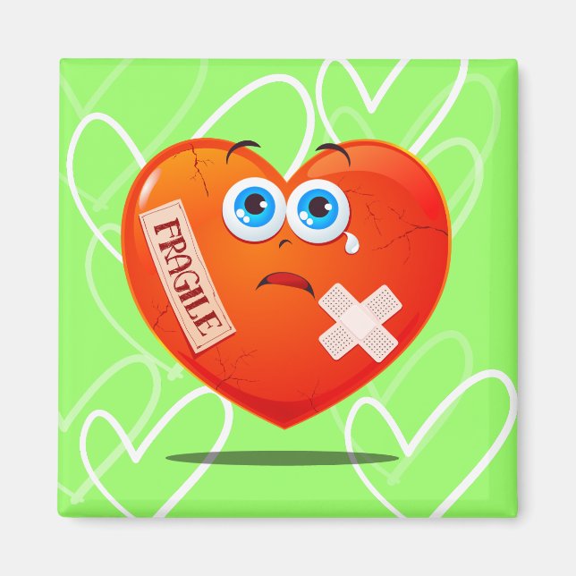 Fragile heart, magnet (Front)
