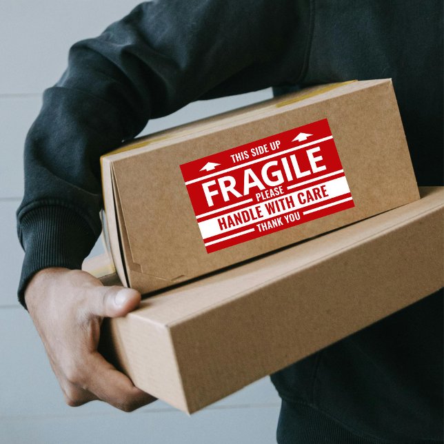 Fragile Label Red Shipping Warning Sticker (Creator Uploaded)