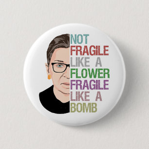 Fragile Like a Bomb RBG 2 Inch Round Button
