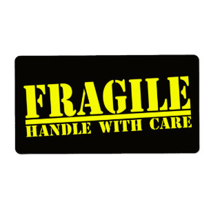 Fragile manipulez avec l'étiquette de soin