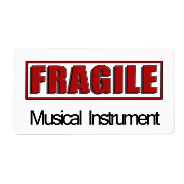 Fragile Musical Instrument Labels (Front)