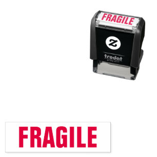 Fragile Packaging Supplies Small Business Red Self-inking Stamp