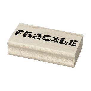 Fragile Rubber Stamp