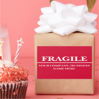 Fragile Shipping Label Rectangle Sticker