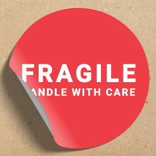 Fragile Sticker   Handle with Care Red