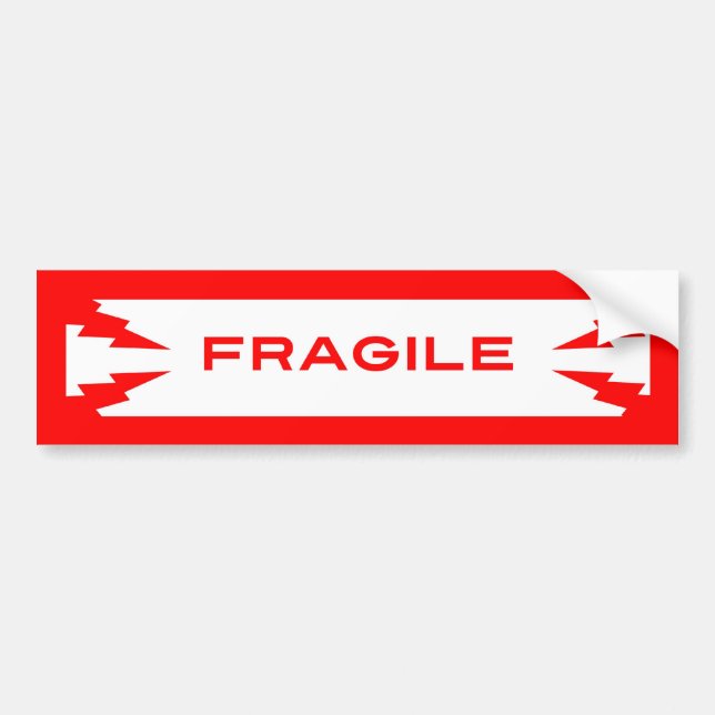 Fragile Symbol Bumper Sticker (Front)