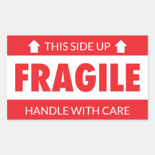 Fragile This Side Up Handle With Care Sticker