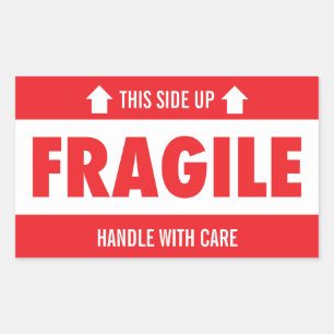 Fragile This Side Up Handle With Care Sticker