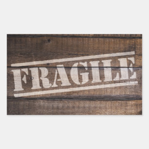Fragile wood crate vintage sticker