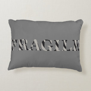 Fragile Zebra Accent Pillow