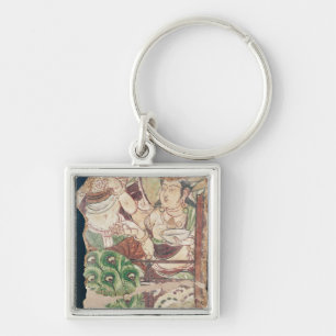 Fragment depicting a Buddhist paradise Keychain