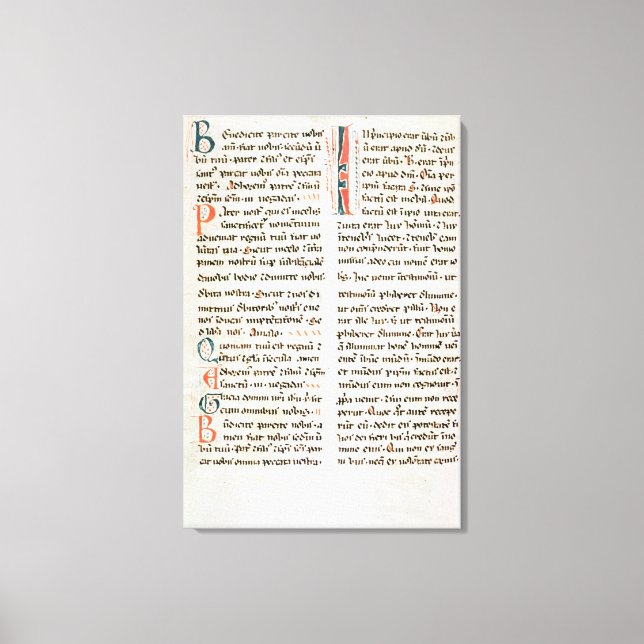 Fragment from a Cathar manuscript Canvas Print (Front)