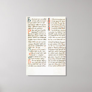 Fragment from a Cathar manuscript Canvas Print