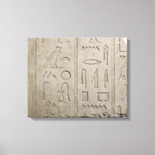 Fragment of a hieroglyphic inscription canvas print