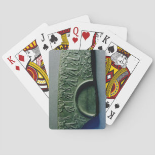 Fragment of a palette with a hunting scene, from A Playing Cards
