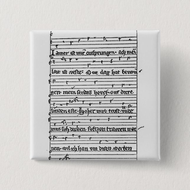 Fragment of a poem 2 inch square button (Front)