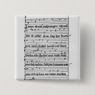 Fragment of a poem 2 inch square button