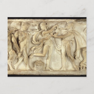 Fragment of a sarcophagus postcard