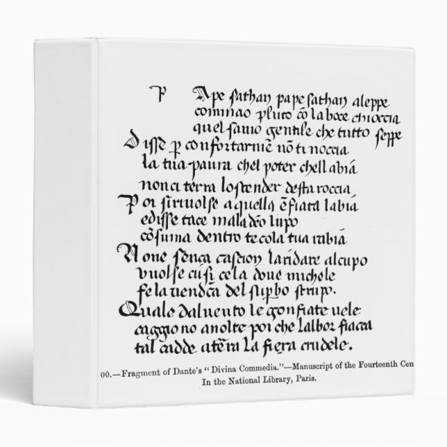 Fragment of Dante's  'Divina Commedia' Binder (Front/Spine)