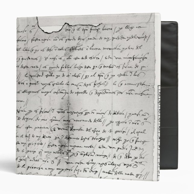 Fragment of letter written by Christopher Binder (Front/Inside)