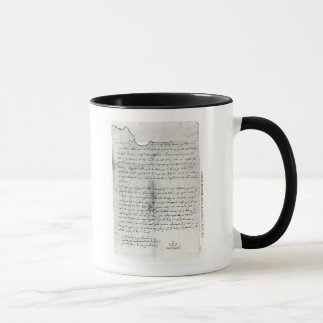 Fragment of letter written by Christopher Mug (Right)