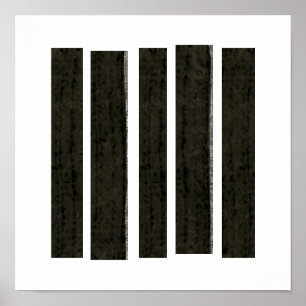 "Fragmented Despair" Modern abstract by Fran Bail Poster