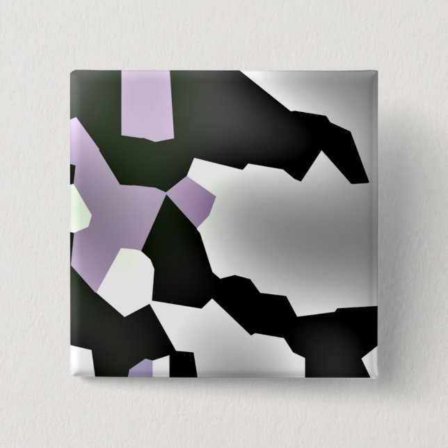 "Fragmented Dream" Digital Abstract Art 2 Inch Square Button (Front)