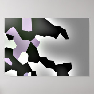 "Fragmented Dream" Digital Abstract Art Poster