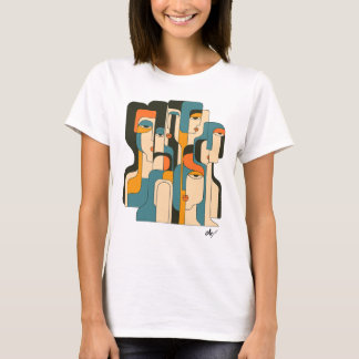 Fragmented Echoes: A Modern Cubist Reflection T-Shirt
