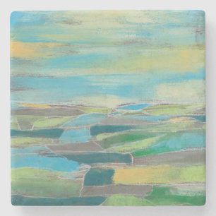 Fragmented Field I Stone Coaster
