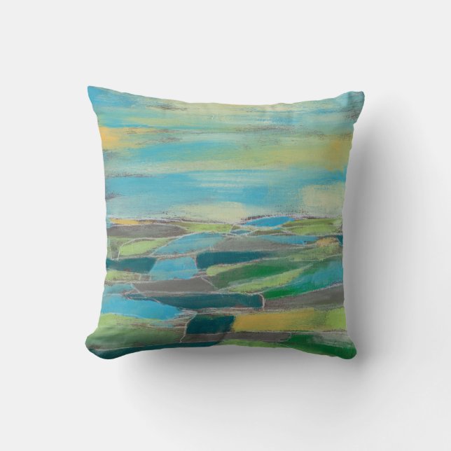 Fragmented Field I Throw Pillow (Front)