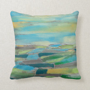 Fragmented Field I Throw Pillow