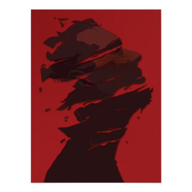 Fragmented Identity in Shades of Red Poster (Front)
