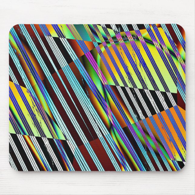 Fragmented Lines Mouse Pad (Front)
