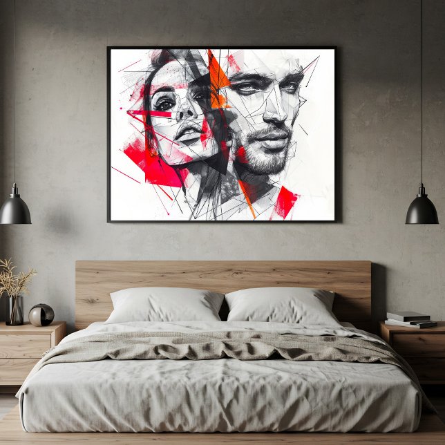 Fragmented Portrait Canvas Print (Creator Uploaded)
