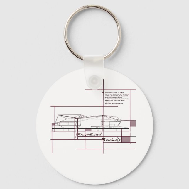 Fragmented Reality – Architectural Expression Keychain (Front)