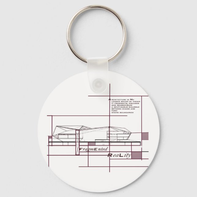 Fragmented Reality – Architectural Expression Keychain (Front)