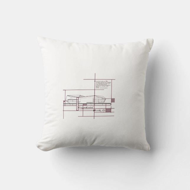 Fragmented Reality – Architectural Expression Throw Pillow (Front)