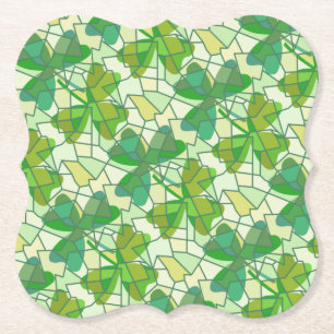 Fragmented Shamrocks  Paper Coaster