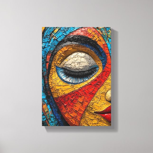 Fragmented Vision - Mosaic Eye Art Canvas Print (Front)