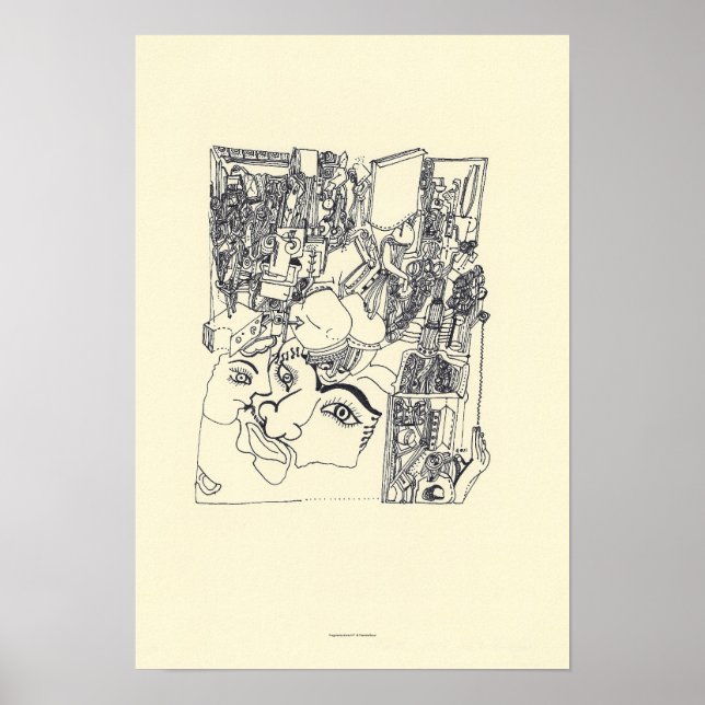 Fragments d'Arts 1 Dessin surréaliste Poster d'arc (Devant)