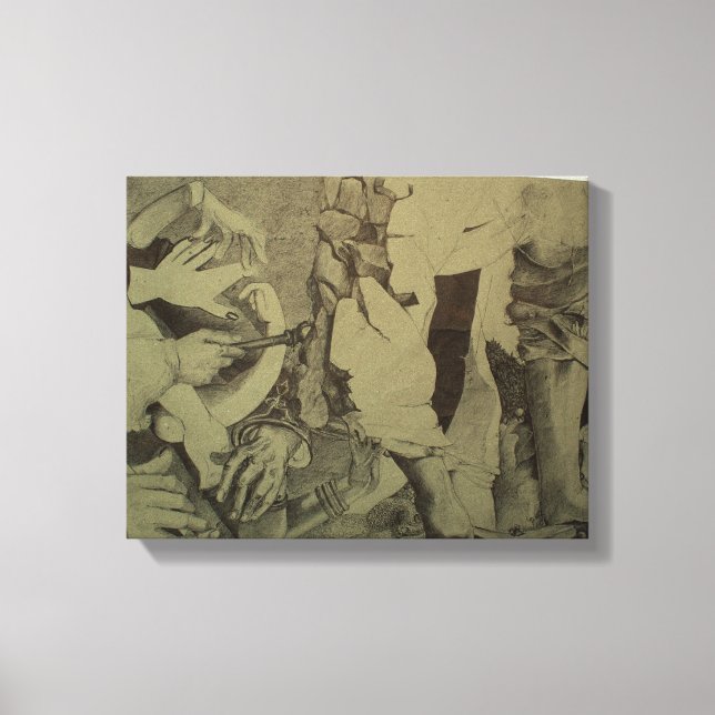 Fragments d'Arts Roll Detail by P Baud Canvas (Front)