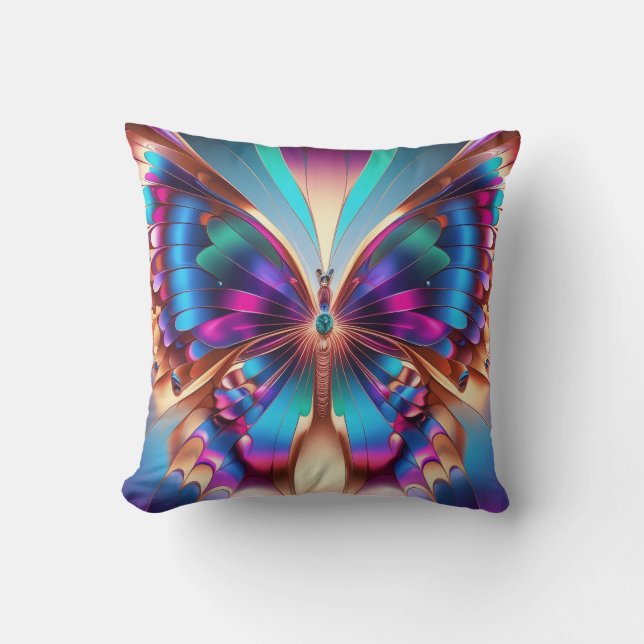 Fragments of Mariposa Throw Pillow (Front)