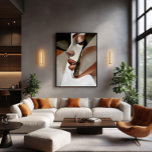 Fragments of the Soul Canvas Print<br><div class="desc">A bold exploration of the human form through cubist lenses. Rich textures and earthy tones create a fragmented face that invites contemplation. Ideal for spaces seeking intellectual depth and contemporary artistic elegance.</div>