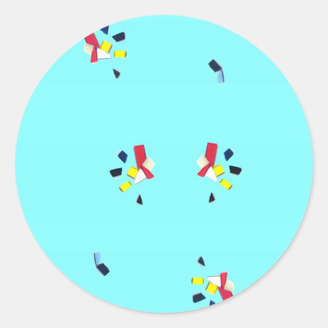 "Fragments" Round Stickers (Front)