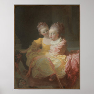 Fragonard & Gérard Enfant endormi Impression d'art